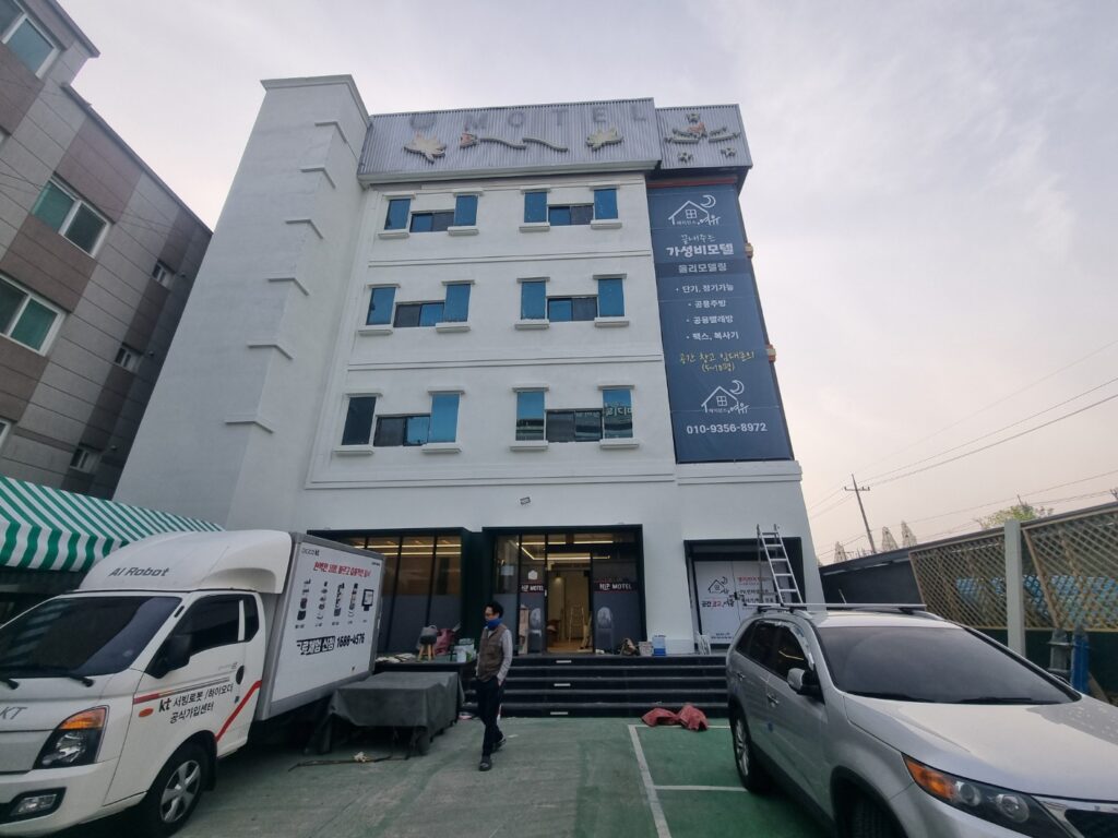 구미 모텔 외관 리모델링 인테리어 후 전체사진