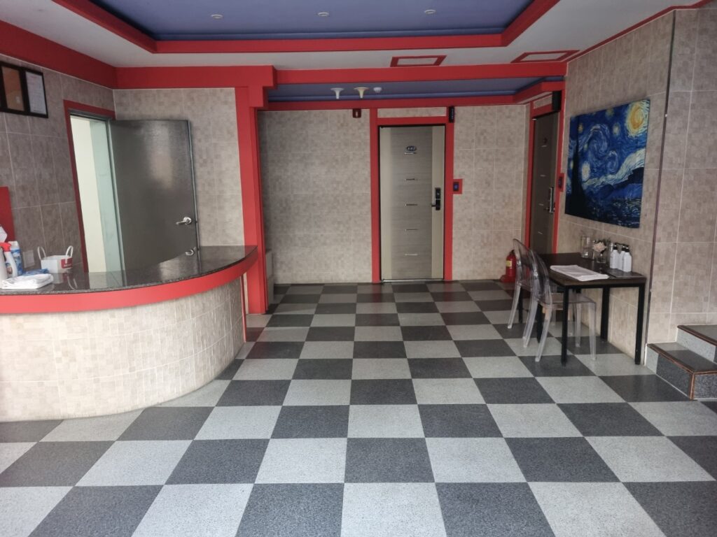 구미 모텔 카운터 리모델링 인테리어 전, 입구 정면