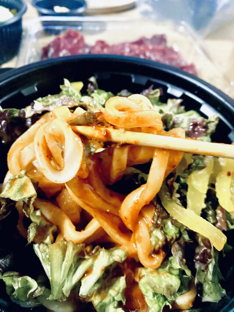 구미 뭉티기·생고기 맛집 해담생고기 냉우동