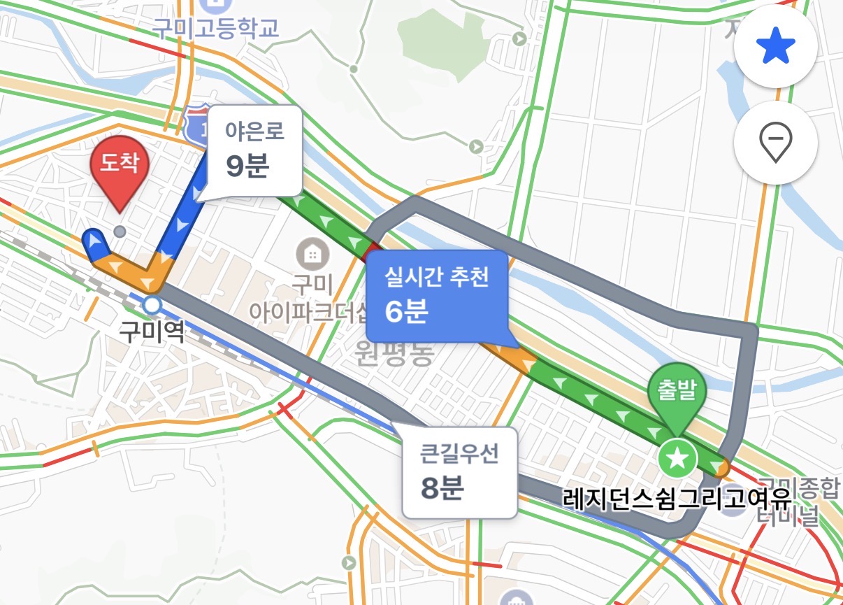 레지던스 쉄 그리고 여유에서 새마을중앙시장 거리